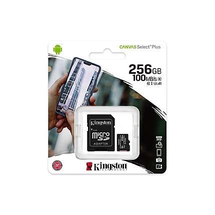 Карта памет Kingston Canvas Select Plus microSDHC 256GB, Class 10 UHS-I