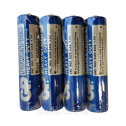 Цинк карбонова батерия GP POWERPLUS  R03 AAA 4 бр. shrink 1.5V