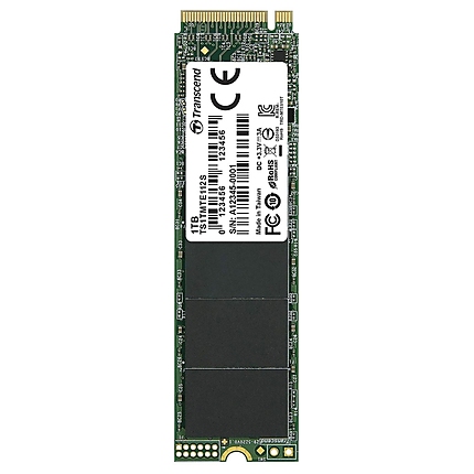 Transcend 1TB, M.2 2280, PCIe Gen3x4, M-Key, 3D TLC, DRAM-less
