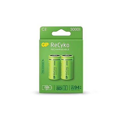 Акумулаторна Батерия ReCyko, Size C, LR14, 3000mAh, 1.2V