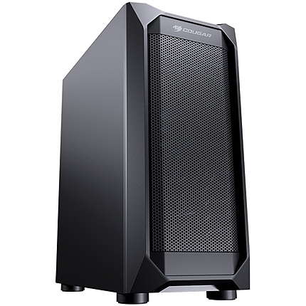 Chassis COUGAR MX410 Mesh, Mid Tower, Mini ITX / Micro ATX / ATX, 210 x 455 x 380 (mm), USB3.0 x 2, USB2.0 x 2, Mic x 1 / Audio x 1, Reset Button, Mesh Front Panel, Pre-installed Fans: Rear 120mm x 1 (Black fan x 1 pre-installed), Metal Left Panel