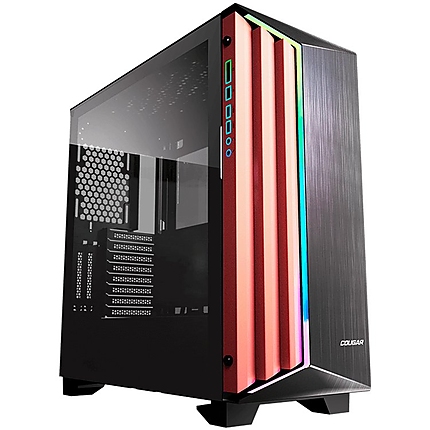Chassis COUGAR Dark Blader-S, Full Tower, Mini ITX/Micro ATX/ATX/CEB/**E-ATX, USB 3.0x2/Micx1/Audiox1/RGB Control Buttonx1,Fan 120mm x 1 (pre-installed), Addressable RGB LEDs, Dimensions (WxHxD):232 x 523 x 518 (mm)