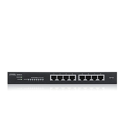 ZyXEL GS1915-8, 8-port GbE Smart hybrid mode Switch, standalone or NebulaFlex Cloud, desktop, fanless