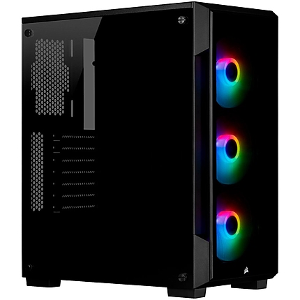 CORSAIR iCUE 220T RGB Tempered Glass Mid-Tower Smart Case — Black