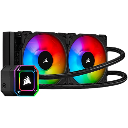 Corsair iCUE H100i ELITE CAPELLIX, 240mm Radiator, Dual 120mm ML RGB Fans, Software Control