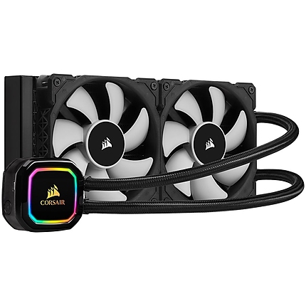 CORSAIR iCUE H100i RGB PRO XT, 240mm Radiator, Dual 120mm PWM Fans, Software Control, Liquid CPU Cooler