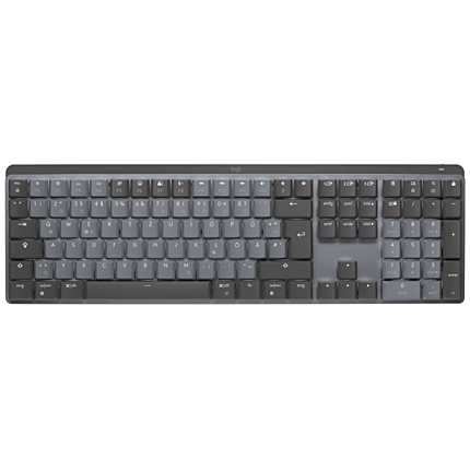 Безжична Клавиатура Logitech MX Illuminated Performance, механична, подсветка, Graphite