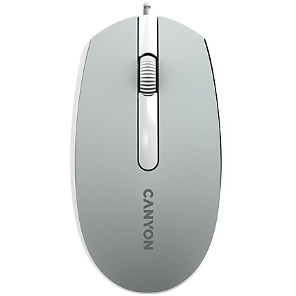 Canyon Wired  optical mouse with 3 buttons, DPI 1000, with 1.5M USB cable,Dark grey, 65*115*40mm, 0.1kg