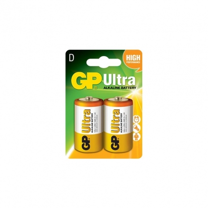 Алкална батерия GP ULTRA LR20 /2 бр. в опаковка/ 1.5V GP-BA-13AU21-SB2
