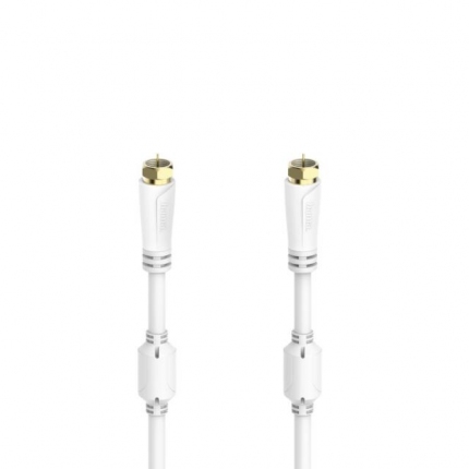 HAMA Коаксиален антенен кабел SAT, F-Plug - F-Plug, позлатен, 1,5 m, 100 dB