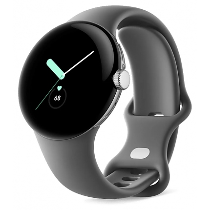 Смарт часовник GOOGLE Pixel Watch 41mm (LTE) Polished Silver/Charcoal