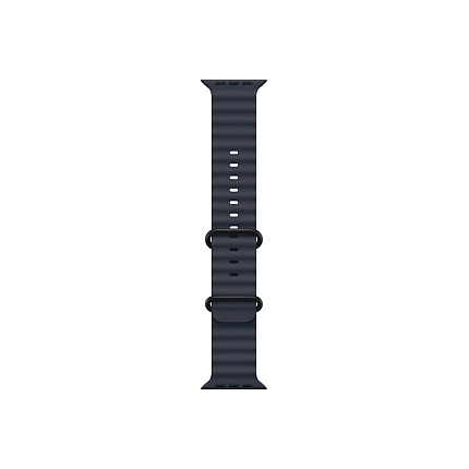 Apple Watch 49mm Band: Navy Ocean Band - Black Titanium Finish