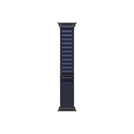 Apple Watch 49mm Loop: Navy Alpine Loop - Large - Black Titanium Finish