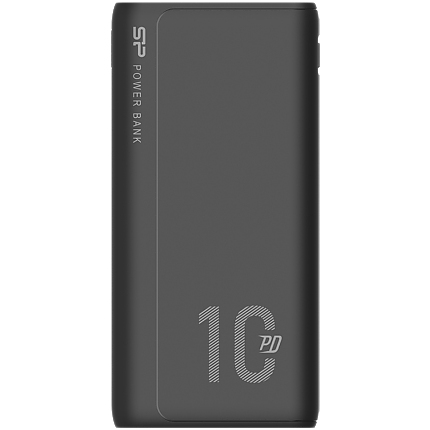 Silicon Power QP15 10.000mAh PowerBank > 500 charging cycles 2x USB A Out, 1x Micro USB in + 1x USB C In/out, Li-Polymer, 10000mAh, Fast Charge, Black, EAN: 4713436140252