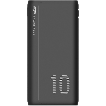 Silicon Power GP15 10.000mAh PowerBank > 500 charging cycles Dual input Micro-B & Type-C, Dual USB output 2.1A, 10000mAh, Li-polymer, Black, EAN: 4713436140214