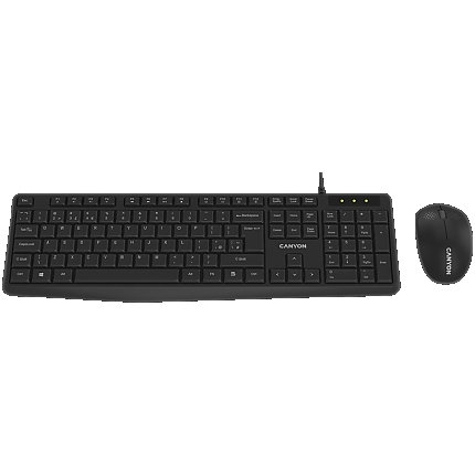 CANYON SET-W01 Keyboard+Mouse Wireless Black EN/BG