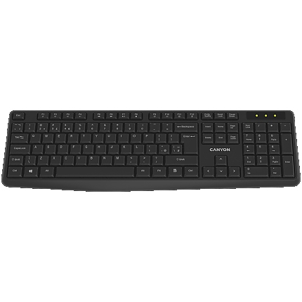 CANYON keyboard KB-W01 Wireless Black EN/BG