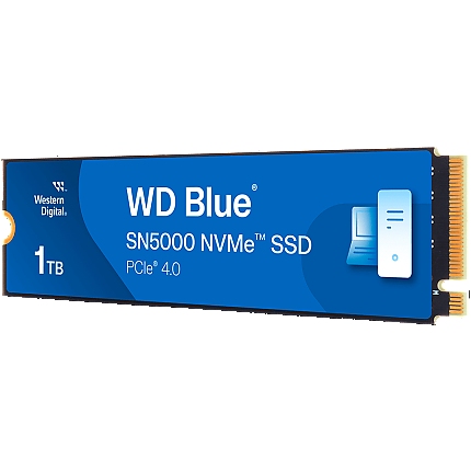 SSD WD Blue SN5000 NVMe (M.2 2280, 1TB, PCIe Gen4 16GT/s, up to 4 Lanes)