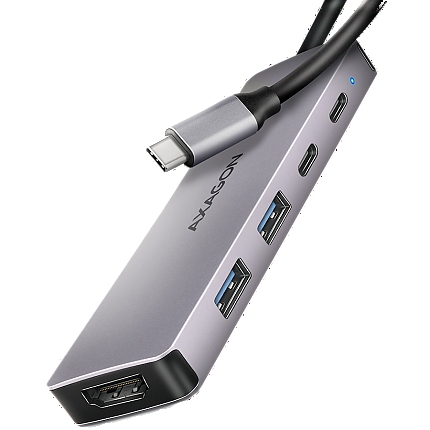 AXAGON HMC-5H60 USB-C 3.2 Gen 1 hub, 2x USB-A, 1x USB-C, 4K 60Hz HDMI, PD 100W, 15cm USB-C cable