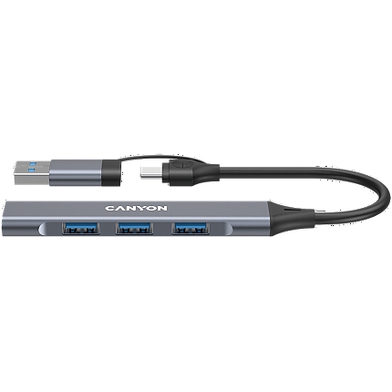 CANYON hub DS-02 4in1 USB-A/C Grey