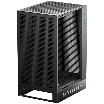 DeepCool CH170 DIGITAL, Mini Tower, Mini-ITX, 2xUSB3.0, 1xType-C Gen 2, 1xAudio, Mesh Panel, Black, R-CH170-BKNPI0D-G-1