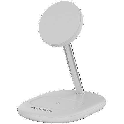 CANYON wireless charger WCS-205 15W Qi2 2in1 w/o adapter White