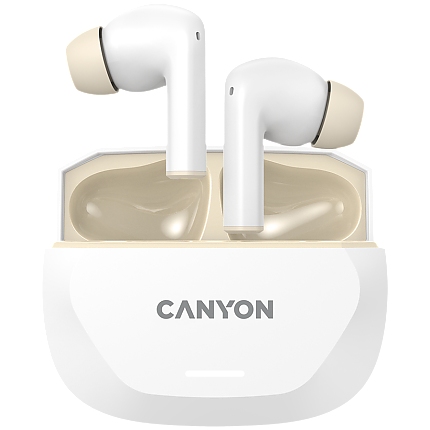 CANYON headset HEXAGON 7 TWS ANC+ENC Wireless Charge White Beige