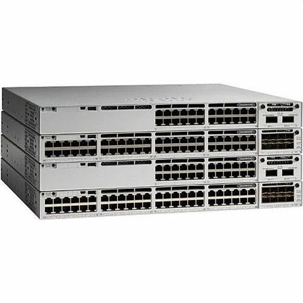 Cisco Catalyst 9300 48-port 12x mGig (100M/1G/2.5G/5G/10G) + 36x 10M/100M/1G copper with fixed 2x 40G QSFP uplinks, UPOE, Network Essentials