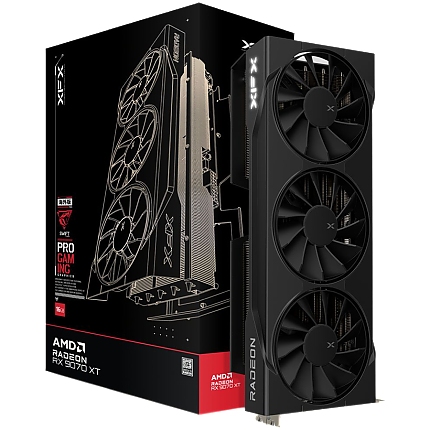 XFX Swift AMD Radeon RX 9070XT Triple fan Gaming Edition with 16GB GDDR6 HDMI 3xDP, AMD RDNA 4