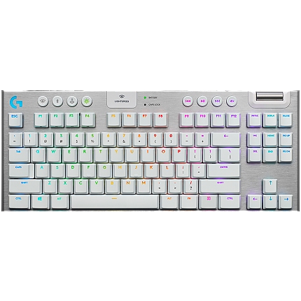 LOGITECH G915 X LIGHTSPEED Wireless Gaming Keyboard - WHITE - US INT'L - 2.4GHZ/BT  - EMEA28i-935 - TACTILE
