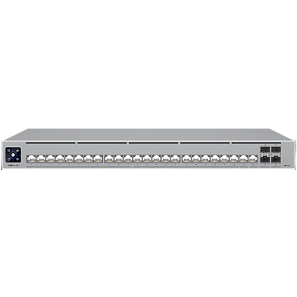 Ubiquiti Layer 3 Etherlighting switch USW-PRO-HD-24-EU, (22) 2.5 GbE, (2) 10 GbE ports, (4) 10G SFP+ ports. DC power backup ready