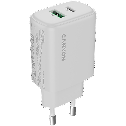 CANYON charger OnCharge 250 25W 1xPD 1xQC EU White