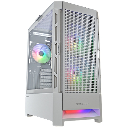 COUGAR AIRFACE RGB PC Case, Mid Tower, White