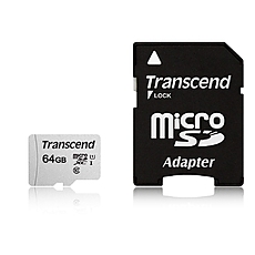 Transcend 64GB microSD w/ adapter UHS-I U1 A1