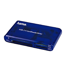 Четец за карти HAMA 55348, USB 2.0, 35 in 1-син