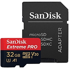 Карта памет Sandisk Extreme® Pro microSDHC Card, 32GB, SD Adapter, Class 10, A1, V30, UHS-I, U3, 100Mb/s