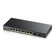 Суич ZYXEL GS1900-10HP, 8 портов управляем, Gigabit