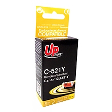 Мастилница UPRINT CLI521 CANON, С чип, Yellow