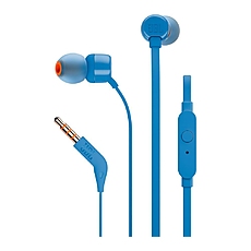 Слушалки JBL T110, In Ear, Син