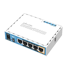 Безжичен Access point MiKrotik RB952Ui-5ac2nD, 5 x 10/100 Mbps, USB-A, PoE, Бял