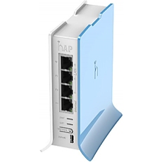 Безжичен Access Point MikroTik hAP lite RB941-2nD-TC, 32MB RAM, 4xLAN, built-in 2.4Ghz 802.11b/g/n, tower case