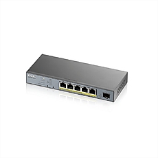 ZyXEL GS1350-6HP, 6 Port managed CCTV PoE switch, long range, 60W, 802.3BT