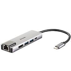 D-Link 5-in-1 USB-C Hub with HDMI/Ethernet and Power Delivery