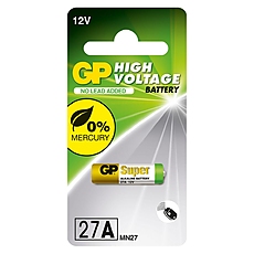 Алкална батерия GP 12 V 1 бр. в опаковка за аларми А27