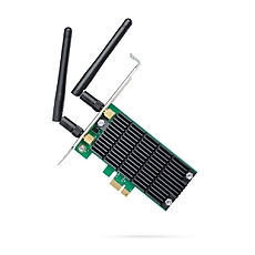 Безжичен адаптер TP-LINK Archer T4E, AC1200 dual band, PCI-EX, две външни антени
