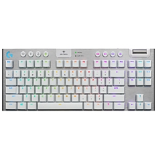 Безжична геймърска механична клавиатура Logitech, G915 TKL White Lightsync RGB, Tactile суичове