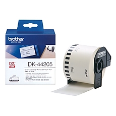 Brother DK-44205 White Removable Paper Tape 62 mm x 30.48 m, Black on White