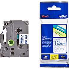 Brother TZe-133 Tape Blue on Clear, Laminated, 12mm, 8m - Eco