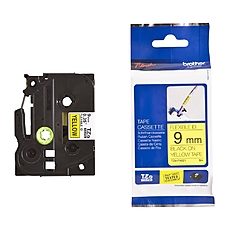 Brother TZe-FX621 Tape Black on Yellow, Flexible ID, 9mm, 8m - Eco