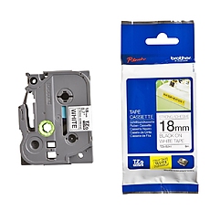 Brother TZe-S241 Tape Black on White, Strong Adhesive, 18mm, 8 m - Eco